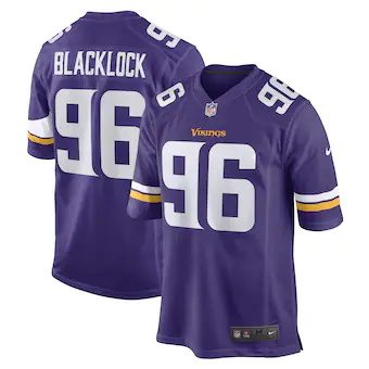 mens nike ross blacklock purple minnesota vikings game play